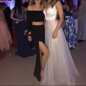 2 piece prom dress